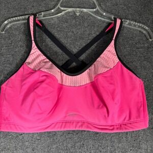 Victoria's Secret VSX Sport Pink High Impact Padded Sports Bra 38D Black Trim